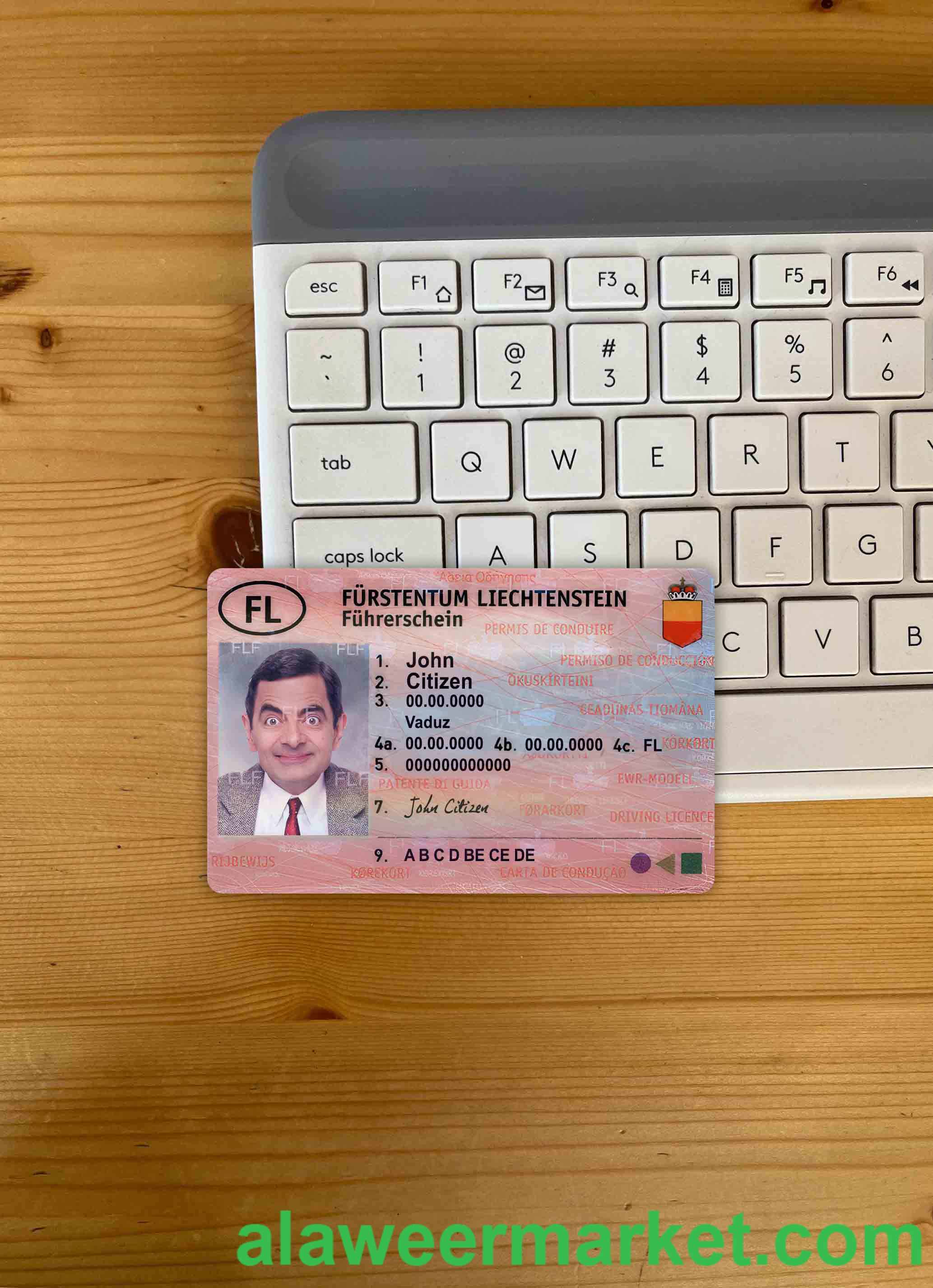 Liechtenstein driving license photolook FRONT